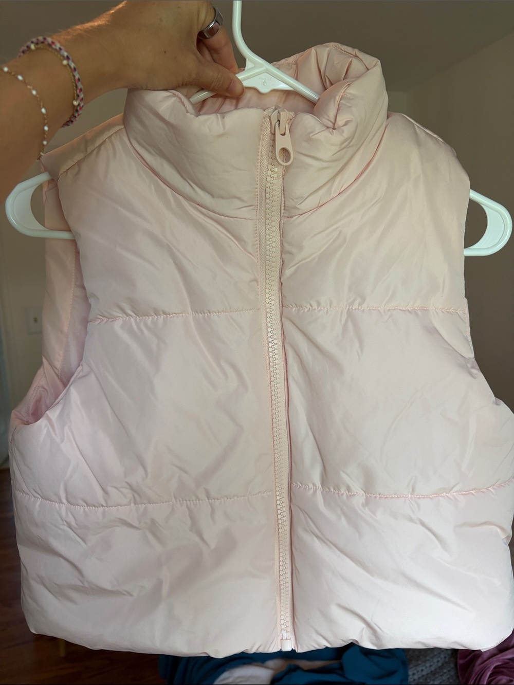 GB Pale Pink Quilted Puffer Vest